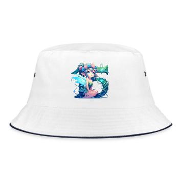 15 Jahre Fee Elfe süß Geburtstag Geschenk - Bucket Hat - Weiß/Navy - Vorne