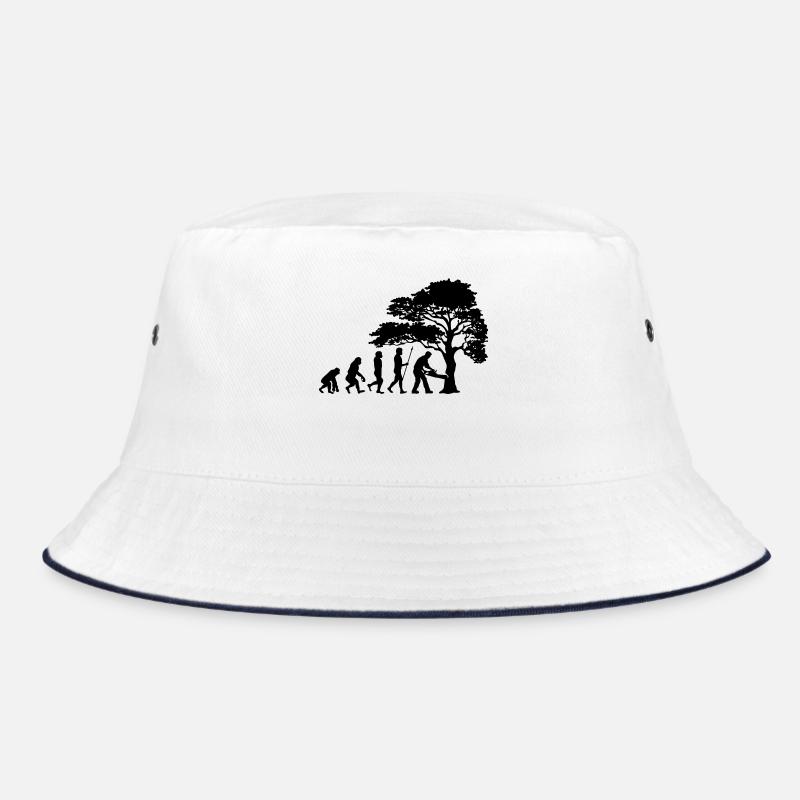 Holzfäller Baum Evolution Säge Sägespäne Bucket Hat