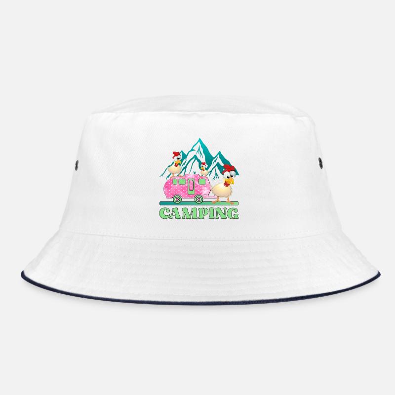 Camping Kinder Hühner - Wohnwagen Bucket Hat