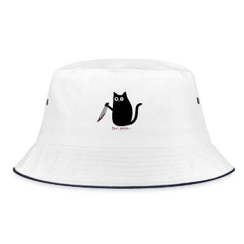 Eew, people... - Bucket Hat - Weiß/Navy - Vorne