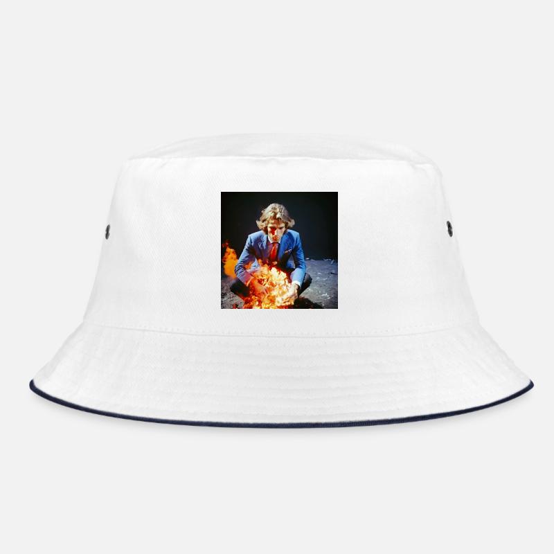 Burning Man 02 - Bucket Hat - white/navy