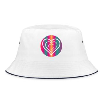 MAMA. MUTTERTAG. SCHÖNEN MUTTERTAG - Bucket Hat - Weiß/Navy - Vorne