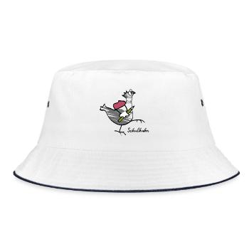 RIKELS First Year School Chicken for the School Cone - Bucket Hat - white/navy - Front