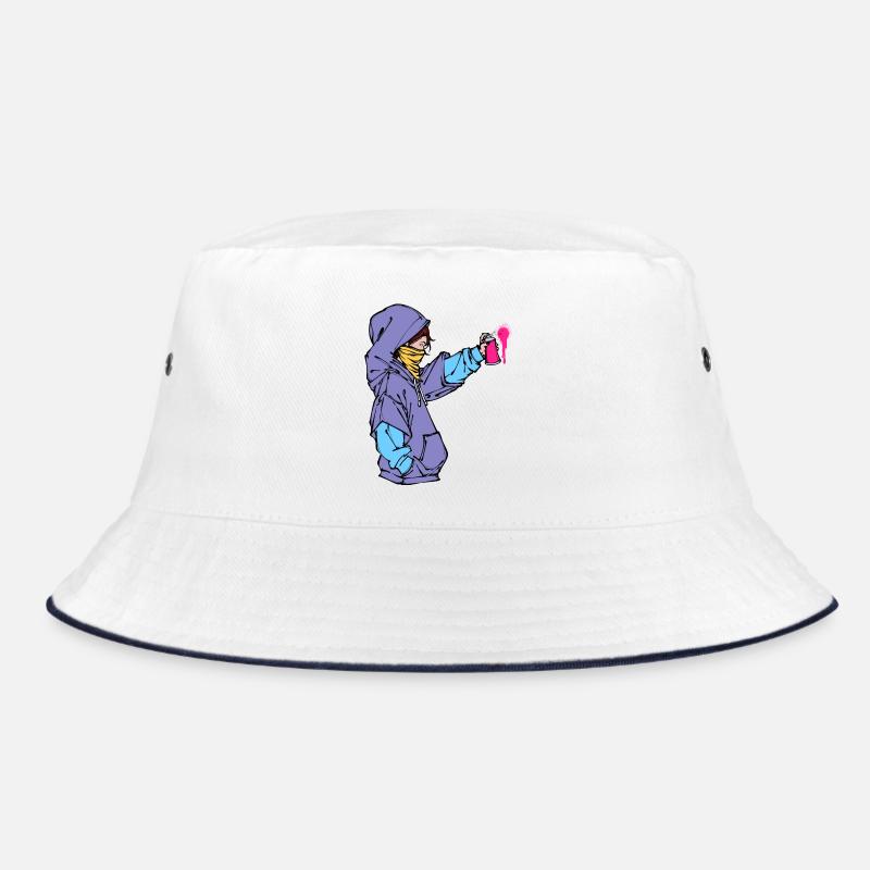 Graffiti Spraydose Kunst Strassenkunst Sprayer Bucket Hat