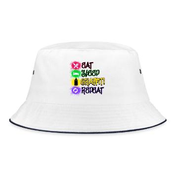 Graffiti Statement Sprayer Spray Can Art - Bucket Hat - white/navy - Front