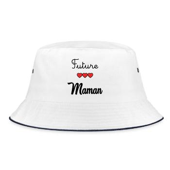 MAMA. MUTTERTAG. SCHÖNEN MUTTERTAG - Bucket Hat - Weiß/Navy - Vorne