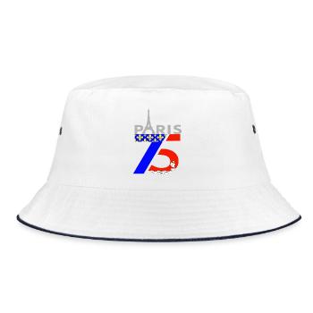 Paris - Bucket Hat - Weiß/Navy - Vorne