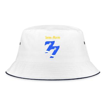 Seine-et-Marne - Bucket Hat - Weiß/Navy - Vorne