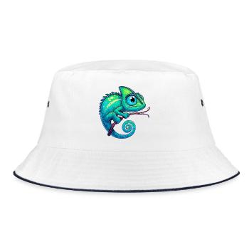 Chameleon - Bucket Hat - white/navy - Front