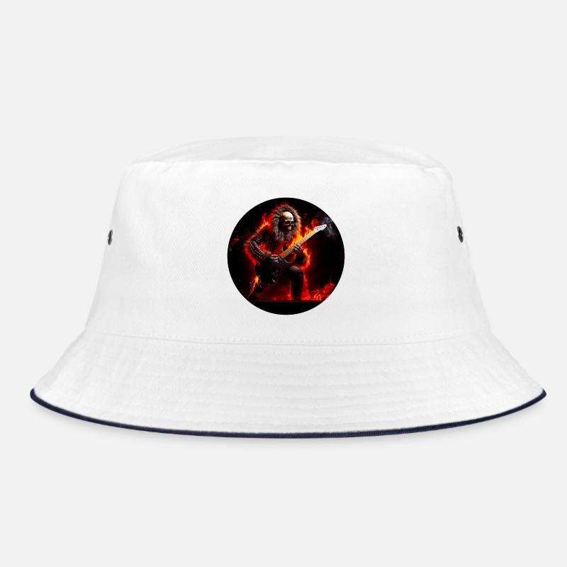 Rock 'n' roll design > rocker on fire > Bucket Hat
