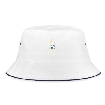 Marl - Bucket Hat - white/navy - Front