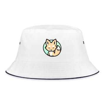 Little Fox (Colorful) - Bucket Hat - white/navy - Front