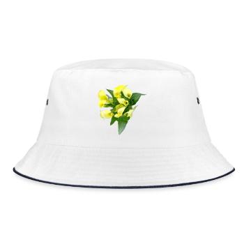 Fleurs de calla jaunes délicates - Bob - blanc/marine - Devant