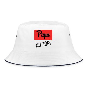 BONNE FÊTE PAPA. PAPA. FÊTE DES PÈRES. PÈRE - Bob - blanc/marine - Devant