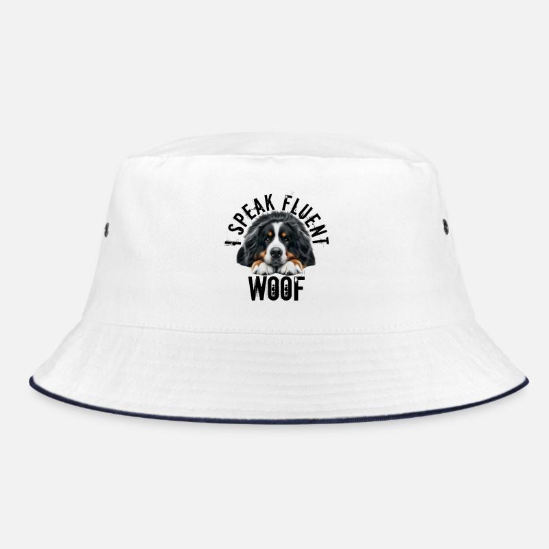 Berner Sennenhund - Bucket Hat - Weiß/Navy