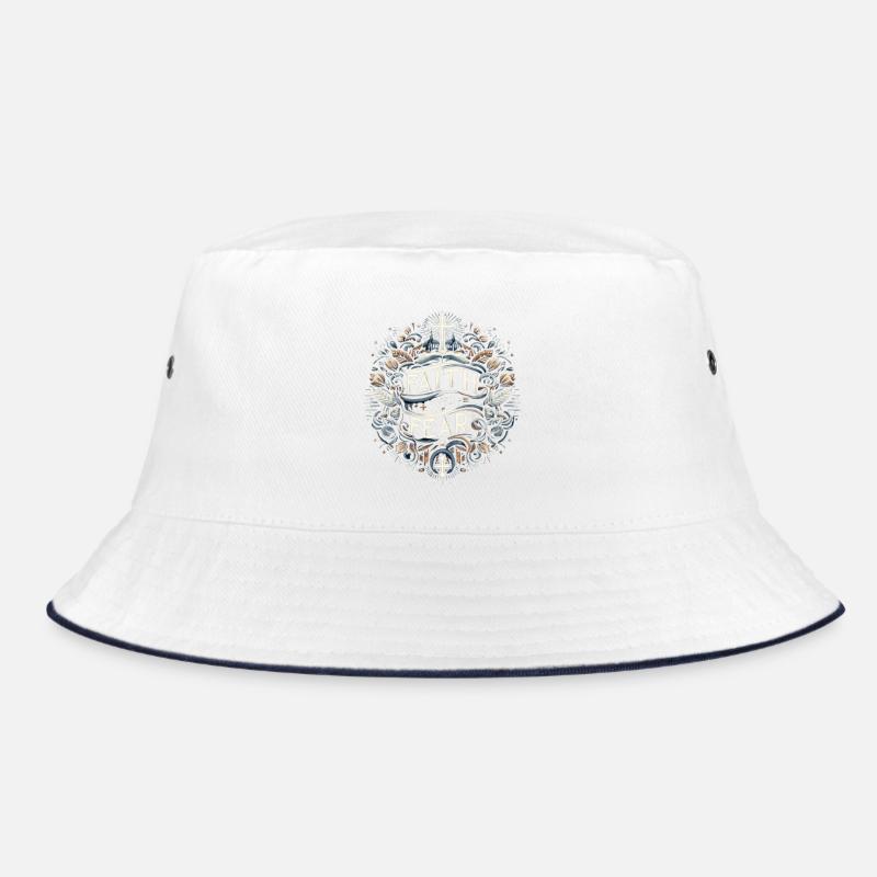 Glaube Über Angst Emblem Bucket Hat