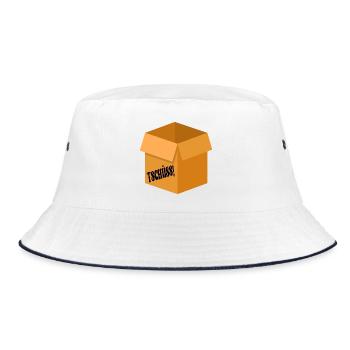 ABSCHIED TSCHÜSS - UMZUGSKARTON - Bucket Hat - Weiß/Navy - Vorne