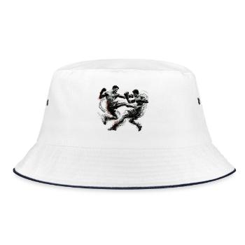 Kickboxing Boxe thaïlandaise Cadeau de boxe Muay Thai - Bob - blanc/marine - Devant