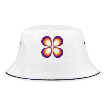 Positive orbital 2 - Bucket Hat - white/navy - Front
