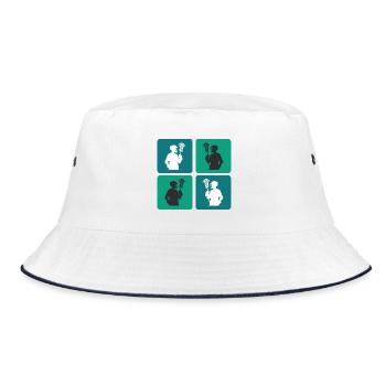 Lacrosse Design - Bucket Hat - Weiß/Navy - Vorne