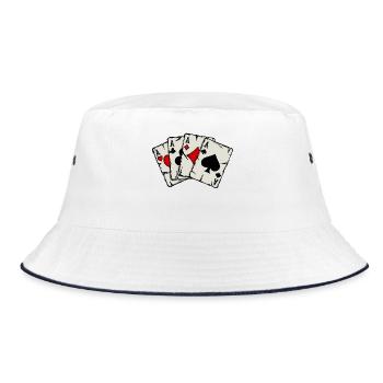 Jeux d’argent Casino Poker Jeu de cartes Jeux d’argent Poker - Bob - blanc/marine - Devant