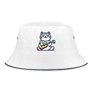 Le chat qui gratte la guitare - Bob - blanc/marine - Devant