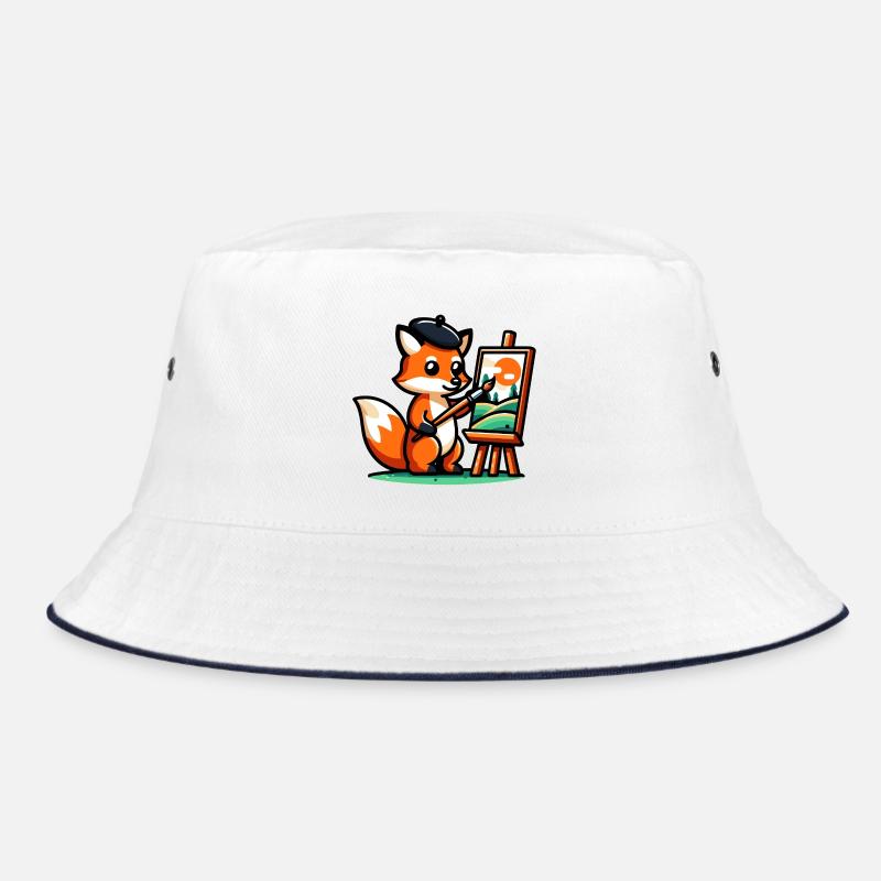 Palette Prowler: The Artistic Fox Bucket Hat