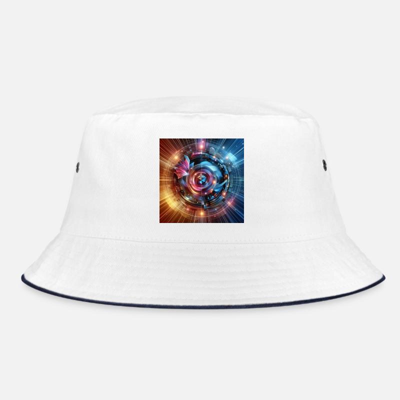 Future Fusion: holographic and circular gradient Bucket Hat