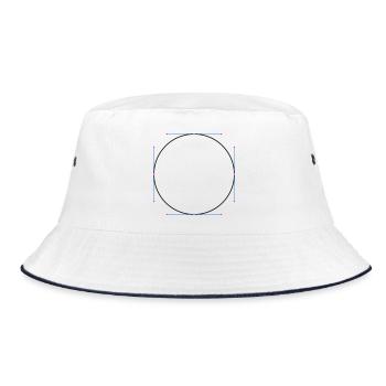 Circle vector - Bucket Hat - white/navy - Front