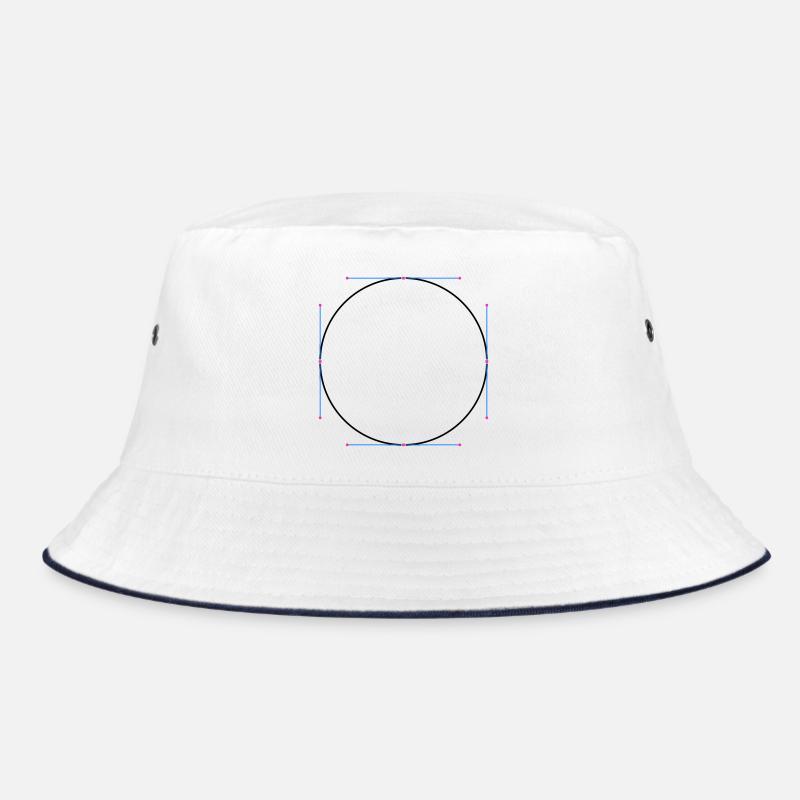 Kreisvector - Bucket Hat - Weiß/Navy