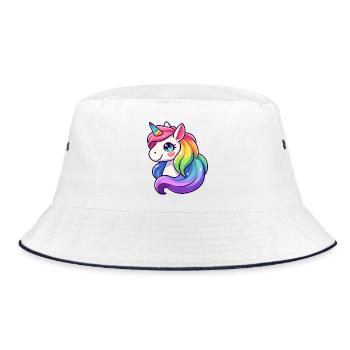 Licorne arc-en-ciel radieuse : la jument mythique - Bob - blanc/marine - Devant