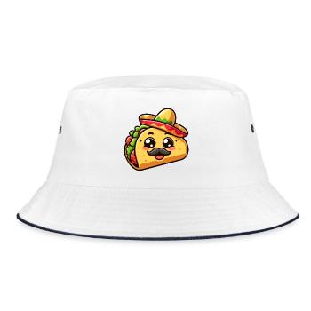 Fiesta Taco: The Savory Senor - Bucket Hat - white/navy - Front