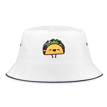 Cheerful Taco Toon - Bucket Hat - white/navy - Front