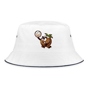 Spike the Volleyball Acorn - Bucket Hat - white/navy - Front