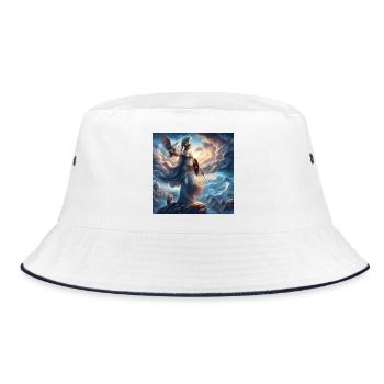 Goddess Athena - Bucket Hat - white/navy - Front