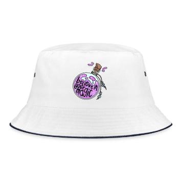 Glaube an deine Magie - Bucket Hat - Weiß/Navy - Vorne