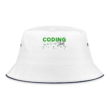 Coden Developer Programmer Web Developer Saying - Bucket Hat - white/navy - Front