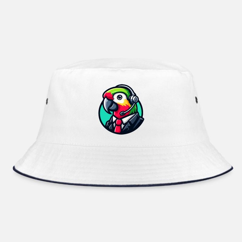 Parrot Professioneller Chat-Support Bucket Hat