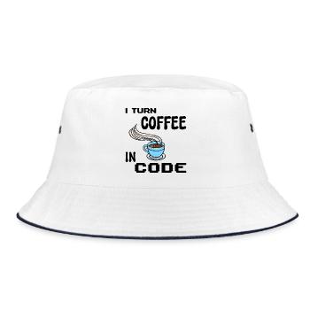 Code Programmer Scripting Statement Developer - Bucket Hat - white/navy - Front