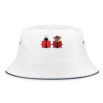 Bugs Debug Developer Bugfixing Programmer - Bucket Hat - white/navy - Front