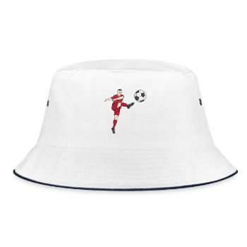Coup de pied de football génial marquer un but au football - Bob - blanc/marine - Devant