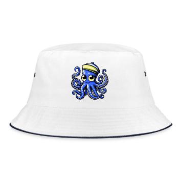 Octopus - Bucket Hat - white/navy - Front
