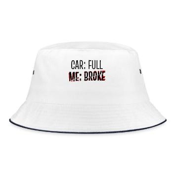 Refueling Funny Sayings Gas Station Gasoline Car - Bucket Hat - white/navy - Front