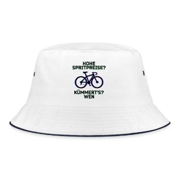 Refueling Bicycle Energy Statement Energy Storage - Bucket Hat - white/navy - Front