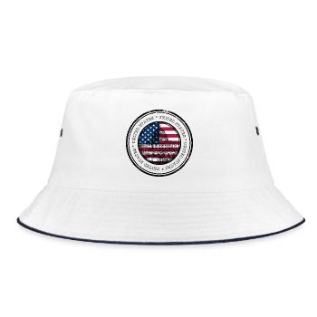 Capitol Flag Circle Emblem - Bucket Hat - white/navy - Front