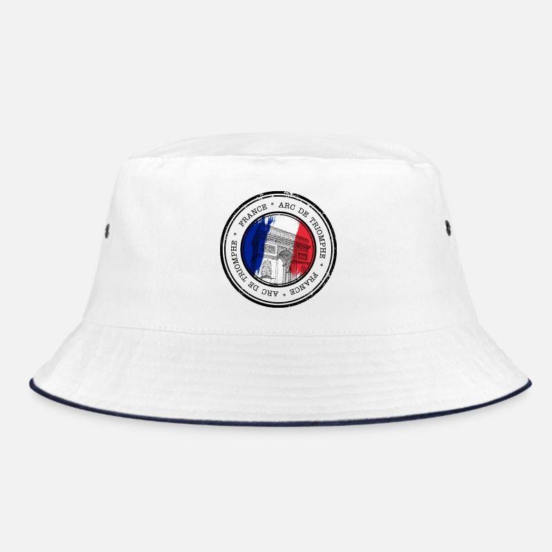 Pariser Bogen Trikolore Kreis Bucket Hat