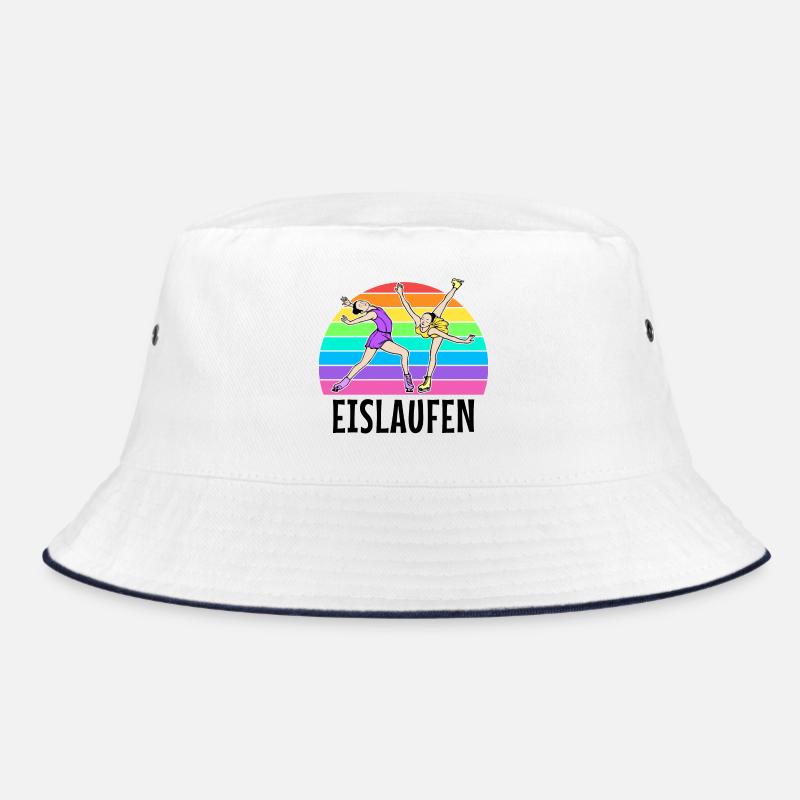 Eislaufen Spruch Wintersport Schnee Kalt Eis Bucket Hat