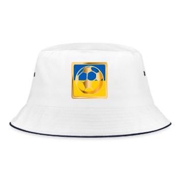 UKRAINE FUßBALLER FUßBALL - Bucket Hat - Weiß/Navy - Vorne