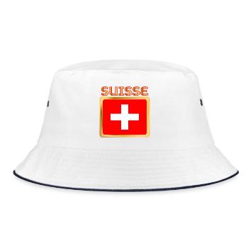 DRAPEAU SUISSE - Bob - blanc/marine - Devant