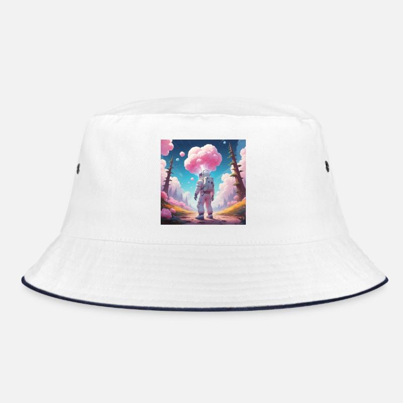 Astronaut on dream planet - Bucket Hat - white/navy